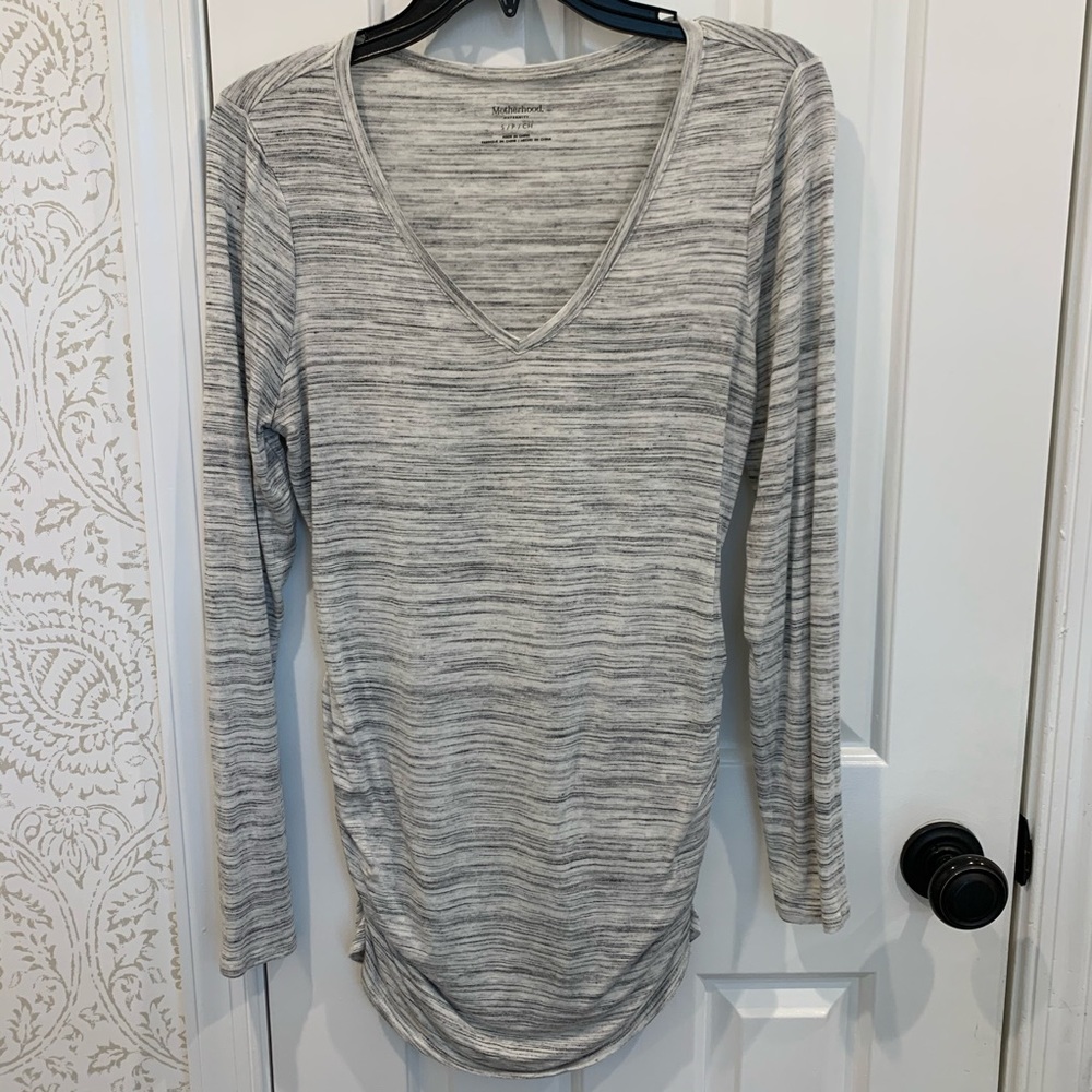 Motherhood Maternity Gray Top